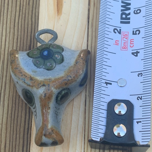 Mexican Ceramic Wolf Dog Pendant - Picture 6 of 6